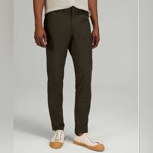 Lululemon ABC Slim-Fit Pant Utilitech Dark Olive 5 Pocket Stretch Athleisure